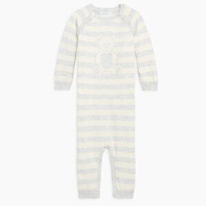 NWT Polo Ralph Lauren Baby's Striped Cotton Bear Onesie